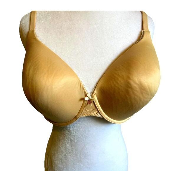 Victoria’s Secret 38DD BRA Beige Lined Perfect Full Coverage Smooth Nude Charm - Picture 1 of 7